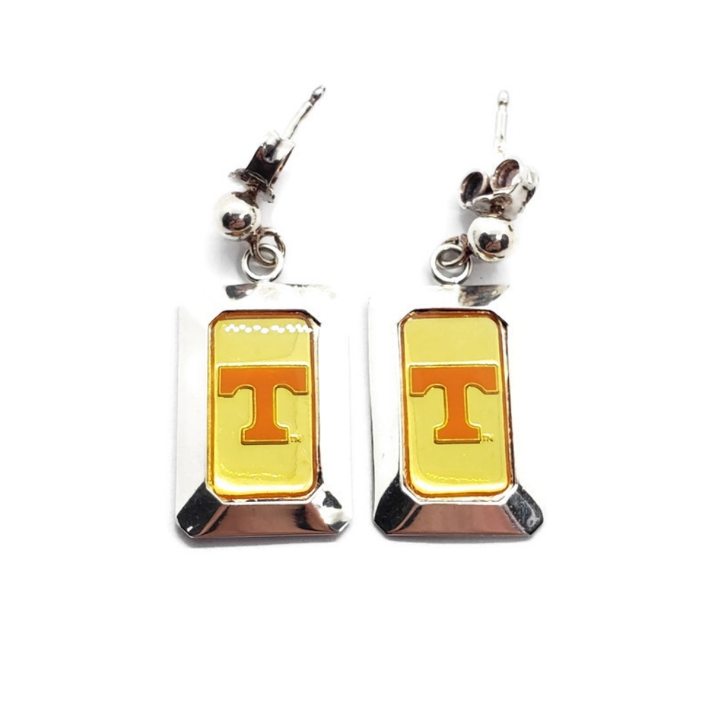.999 Fine Silver Tennessee Volunteers Earrings